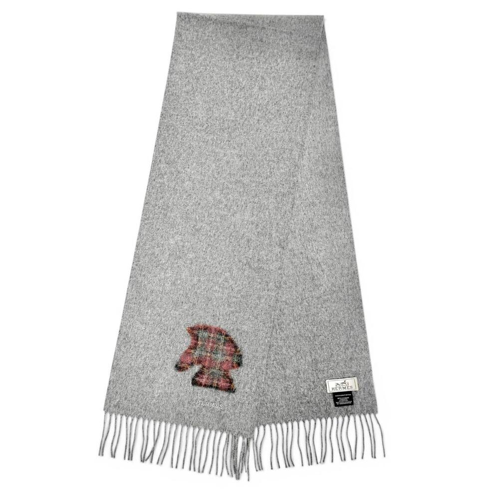 HERMES Gray Scarf - Picture 4 of 9